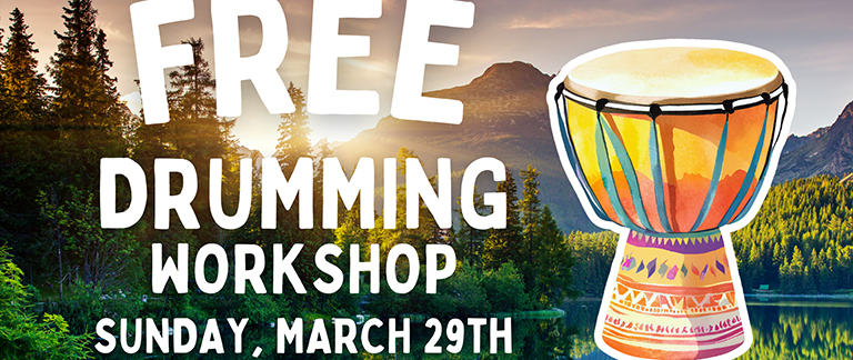 FREE DRUMMING WORKSHOP (March 2026) at Fairfield Community Centre - Garry Oaks Room, 1335 Thurlow Road, Victoria, BC, V8S 5K2