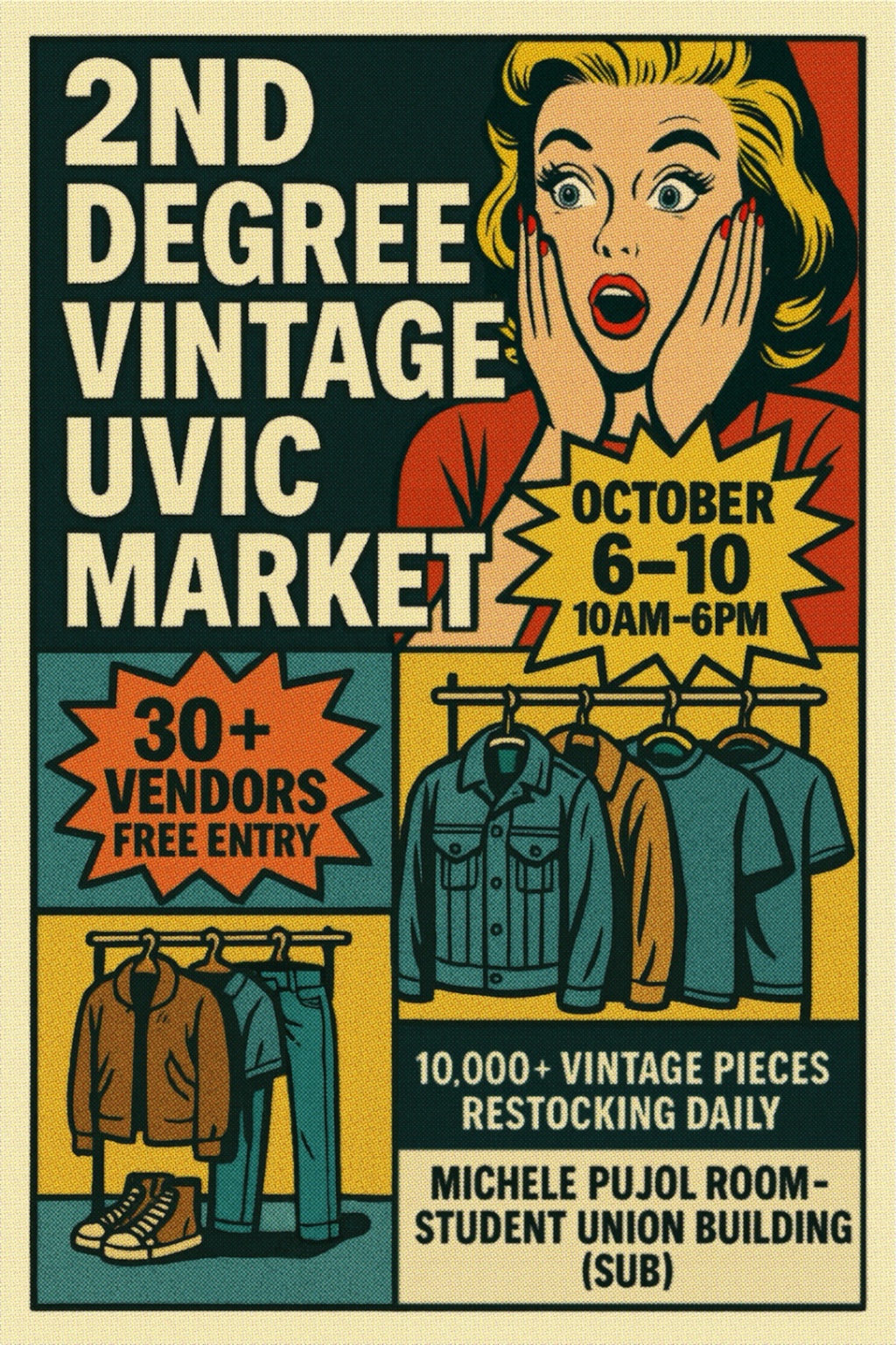 2nd Degree Vintage UVic Market at Michele Pujol Room UVic