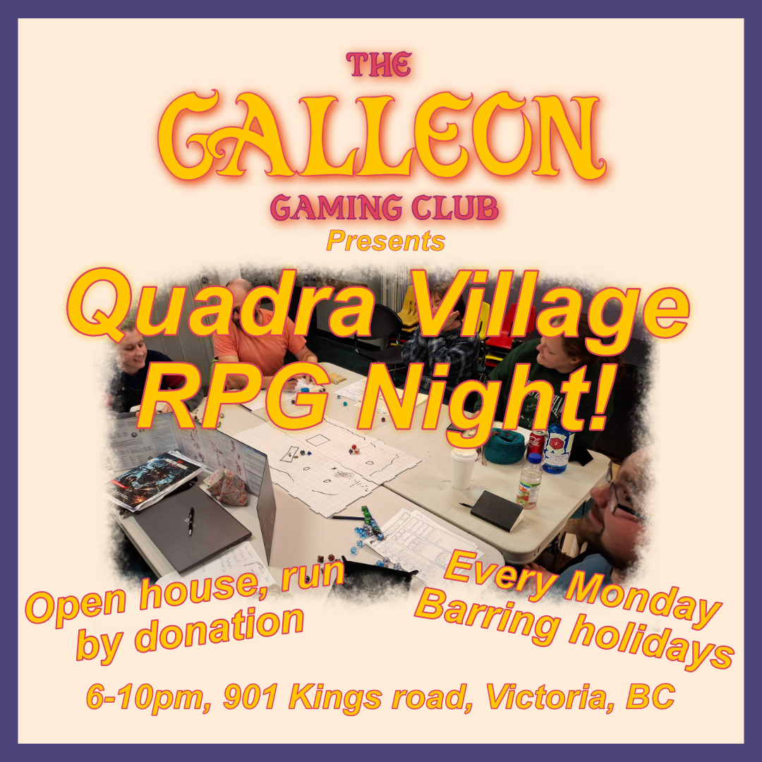 Monday RPG Night in Quadra Village