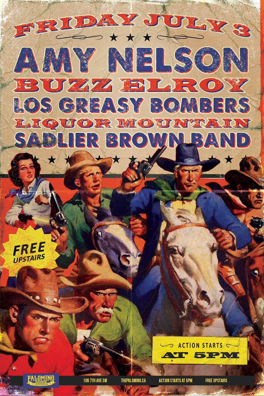 Free Stampede Action With Amy Nelson, Buzz Elroy, Los Greasy Bombers, Liquor Mountain, Sadlier Brown