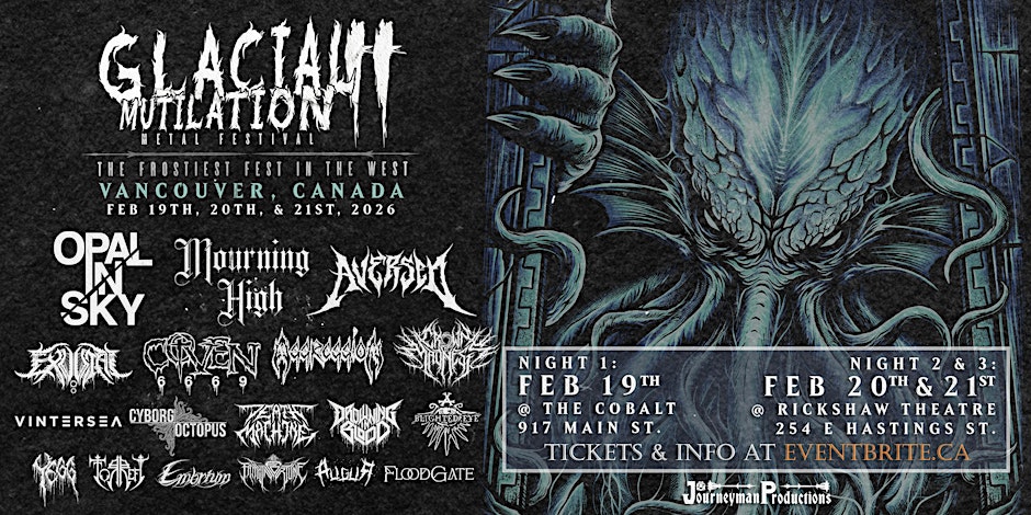 Glacial Mutilation 2026 Day 3 at Rickshaw Theatre