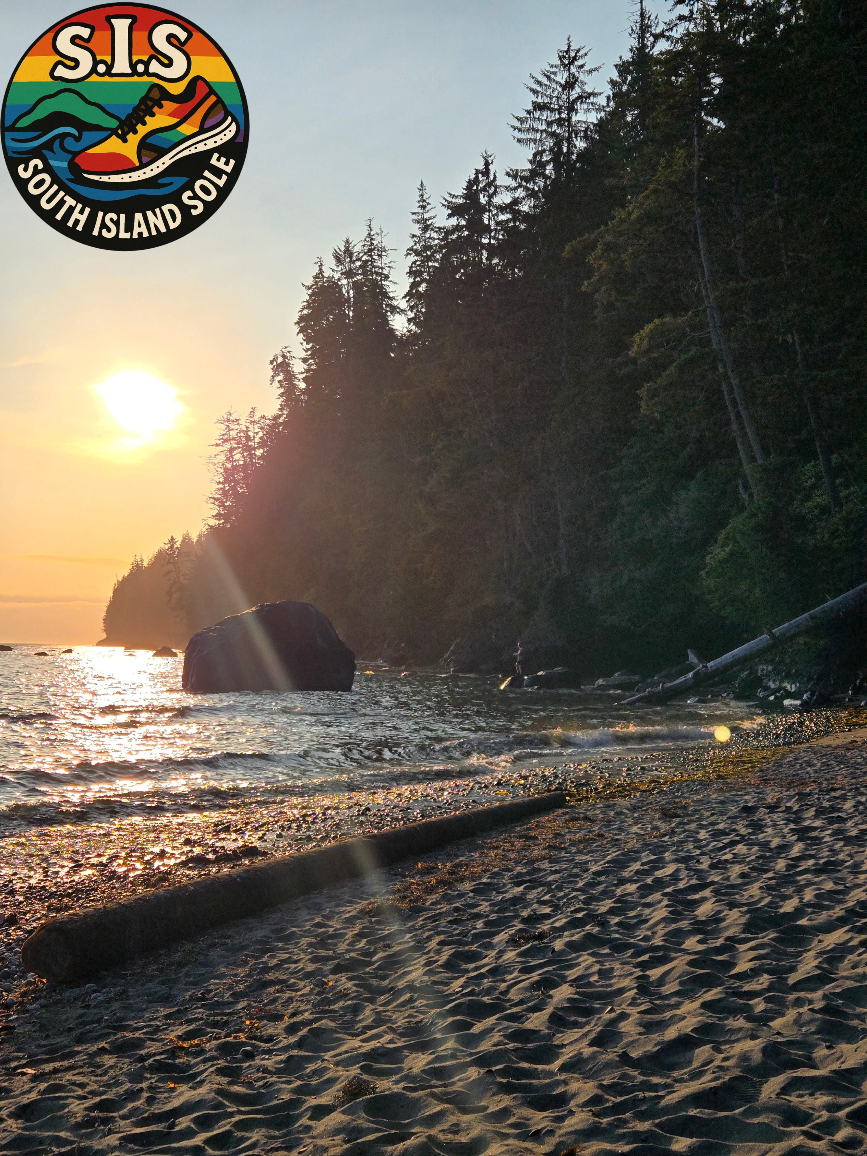 South Island Sole 5k at Dallas road and Cook st, in front of the beacon hill sign