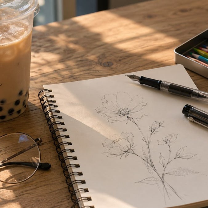 Drawing & Creative Art Table @Andsomeflowers Cafe