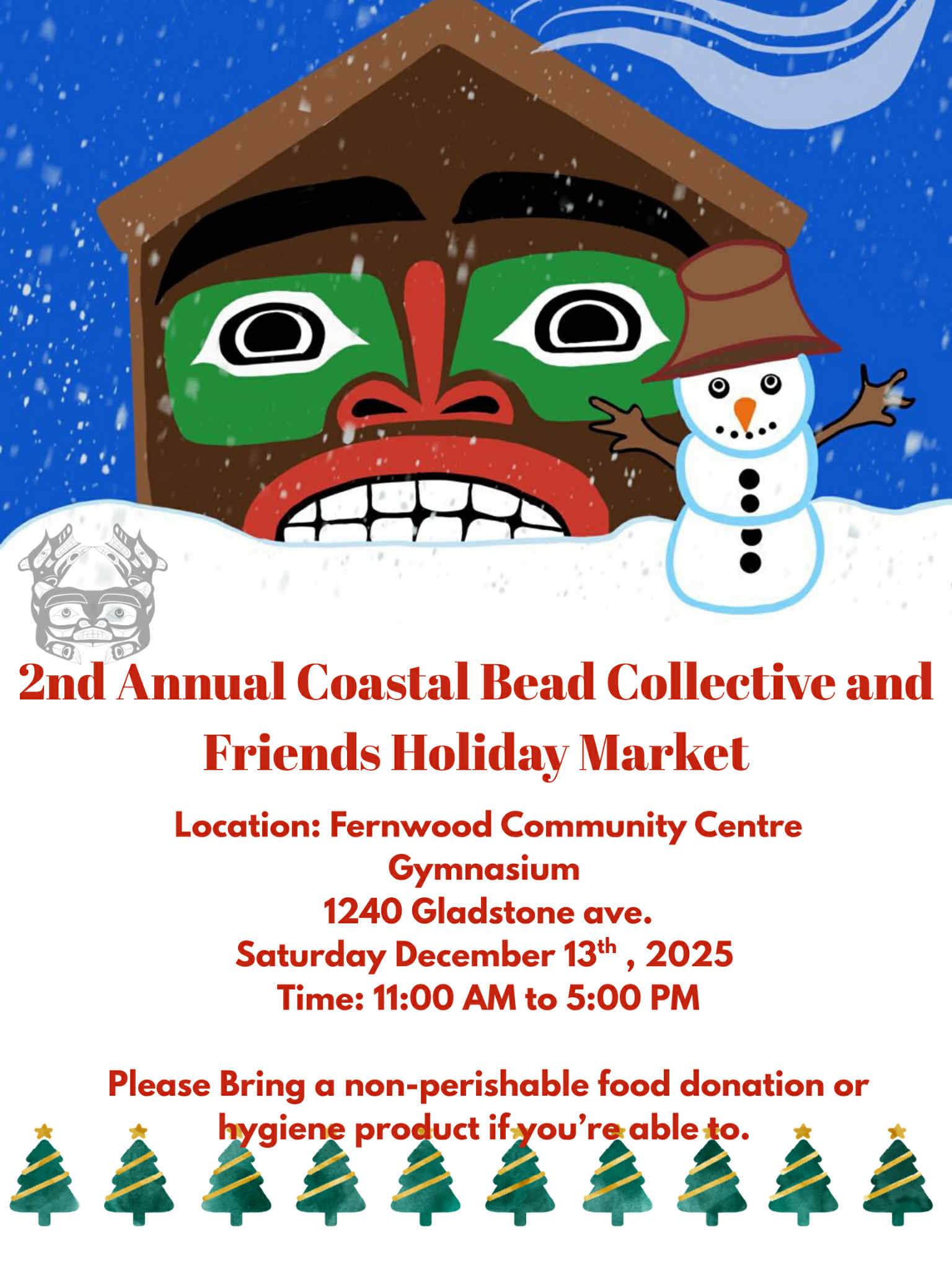 2nd Annual Coastal Bead Collective and Friends Holiday Market  at 1240 Gladstone.ave