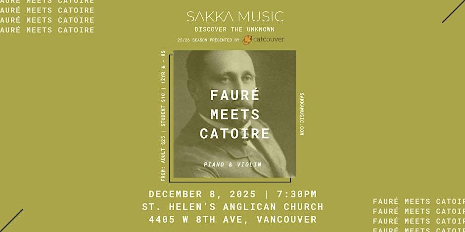 Fauré meets Catoire - Violin & Piano at St. Helen's Anglican Church