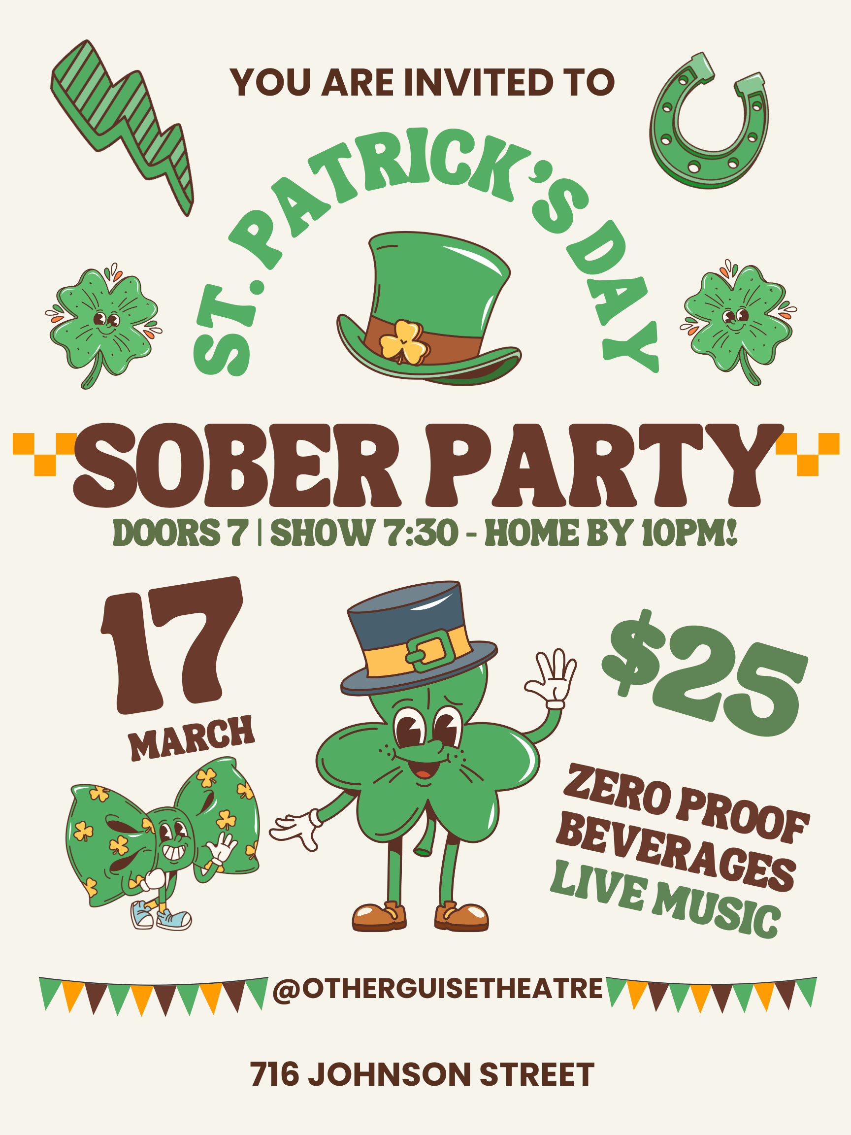 Sober St Patricks Day at Other Guise at 716 Johnson Street