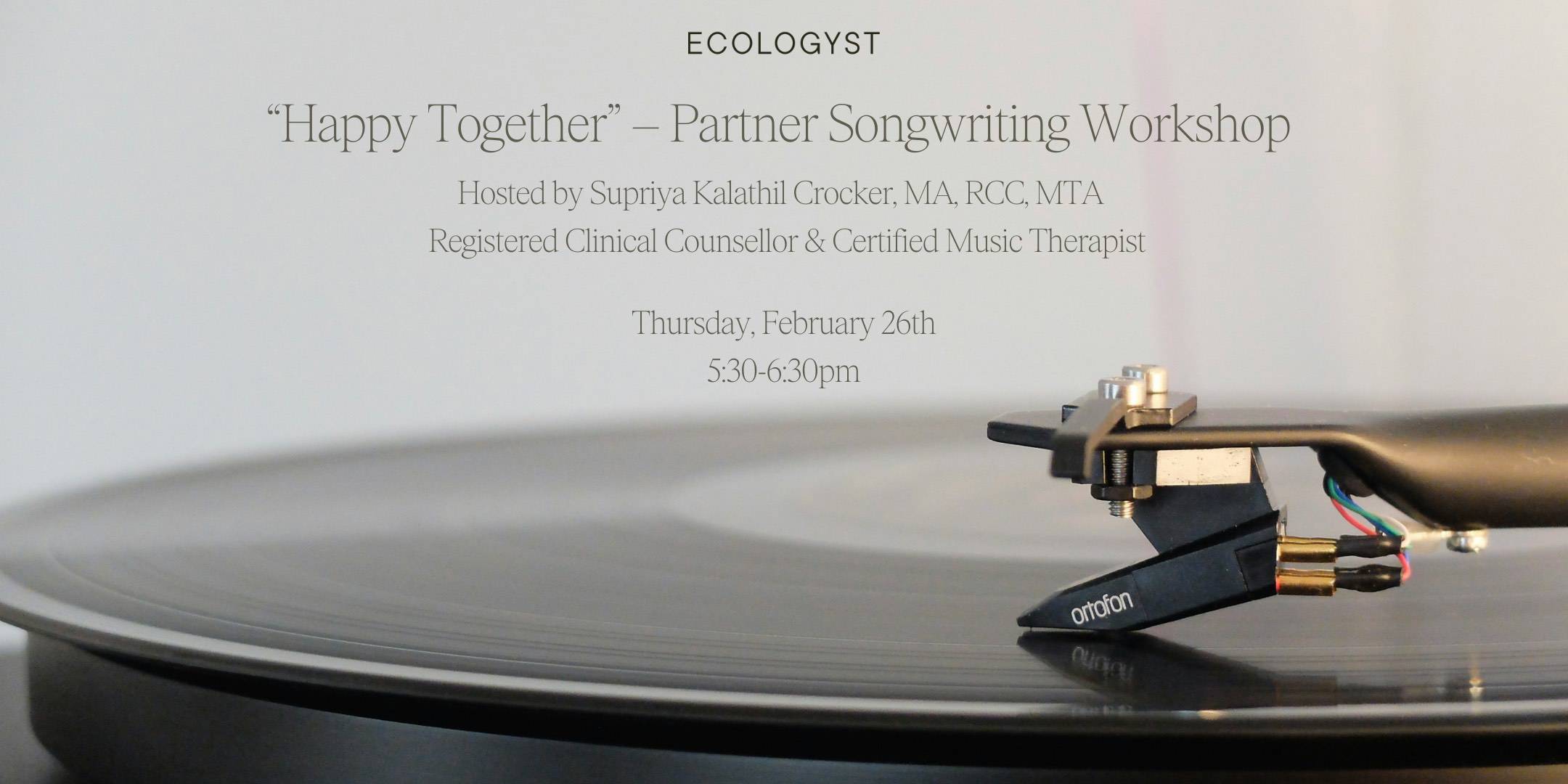 Happy Together – a Partner Songwriting Workshop