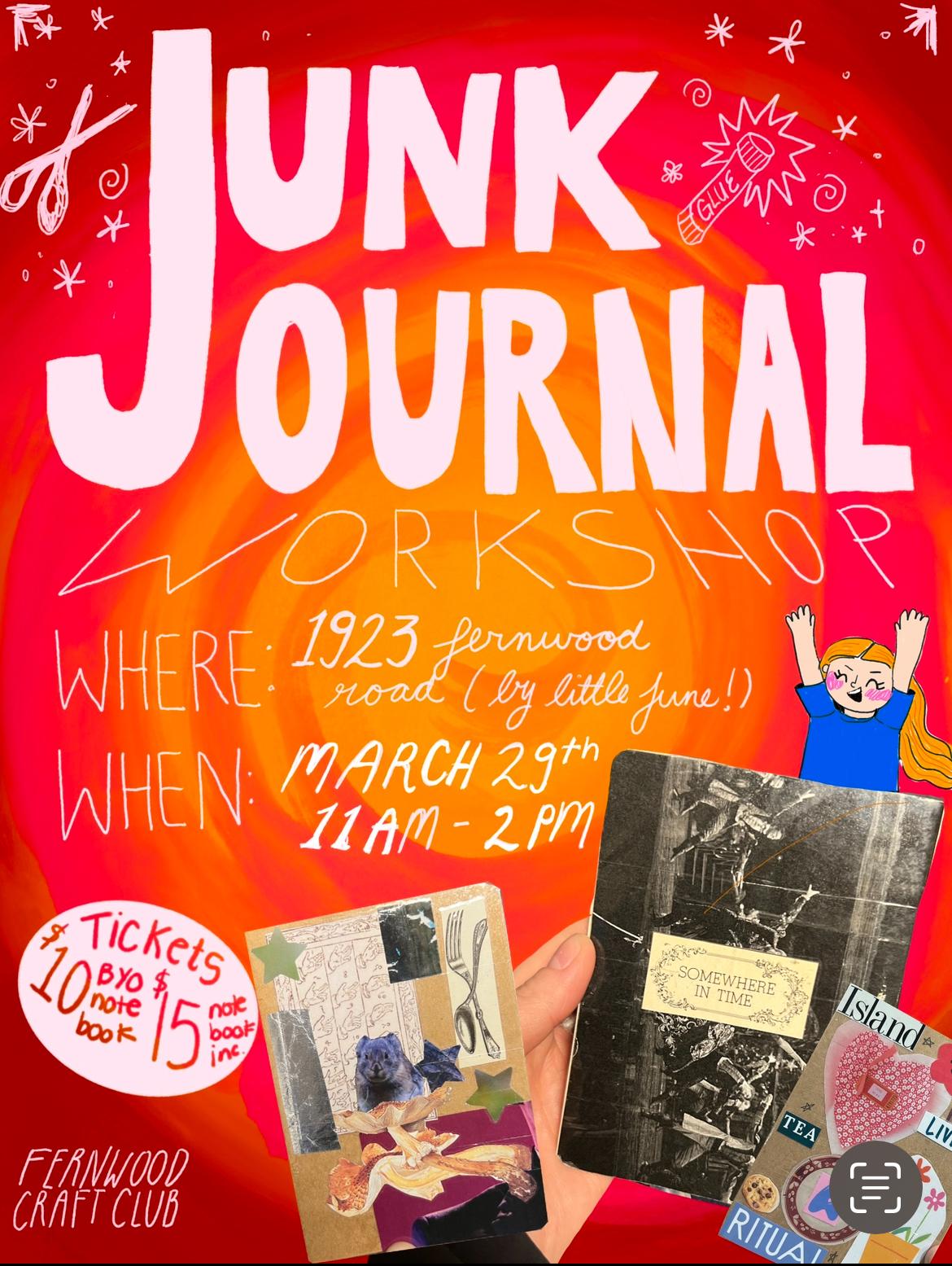 Junk Journalling Workshop at 1923 Fernwood Road