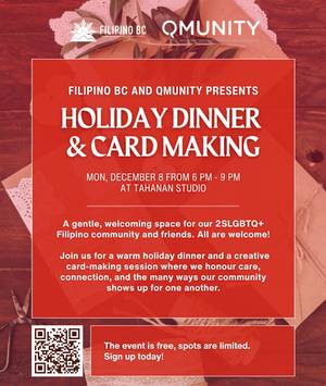 Holiday Dinner And Card Making at Tahanan Studio 