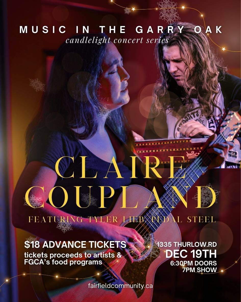 Music in the Garry Oak -Candlelight Holiday Special at 1335 Thurlow Rd.