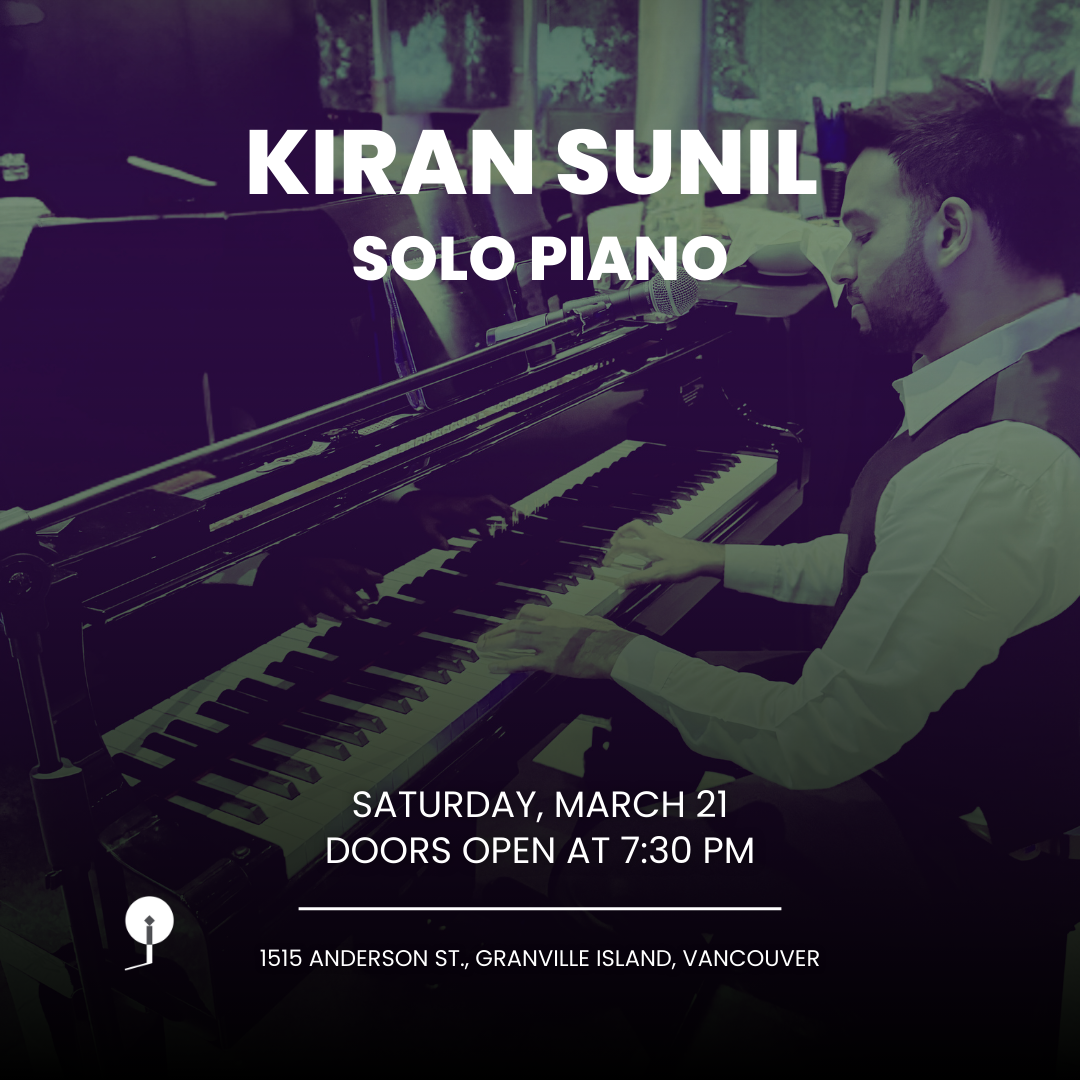SOLO Piano Performance: Kiran Sunil at 1515 Anderson St.