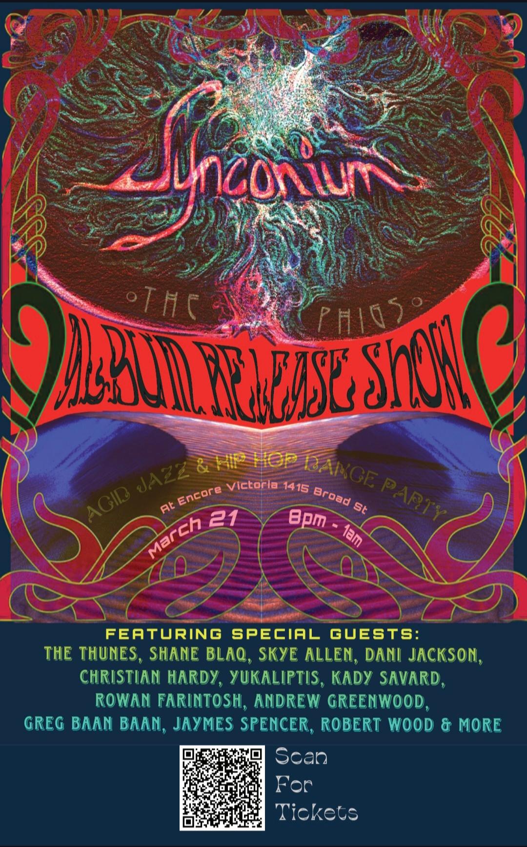 The Phigs "Synconium" Album Release DANCE PARTY w/ The Thunes at Encore - 1415 Broad St.