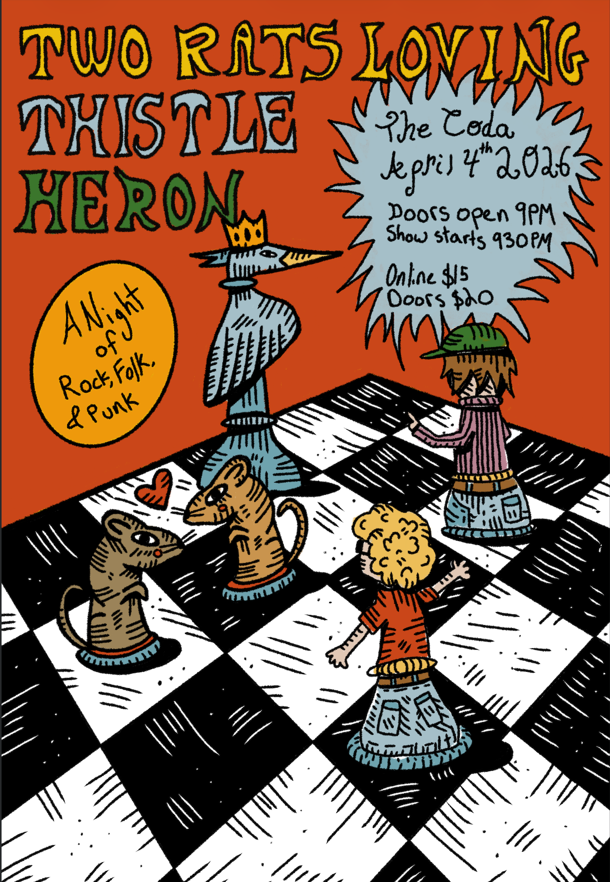 Thistle, Two Rats Loving, & Heron Live at the Coda at The Coda